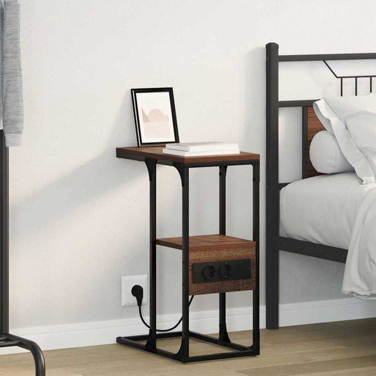 Bedside Cabinet Brown oak 41.5 x 26 x 60.5 cm Engineered wood