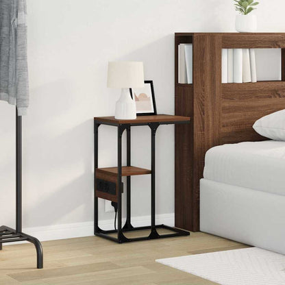 Bedside Cabinet Brown oak 41.5 x 26 x 60.5 cm Engineered wood