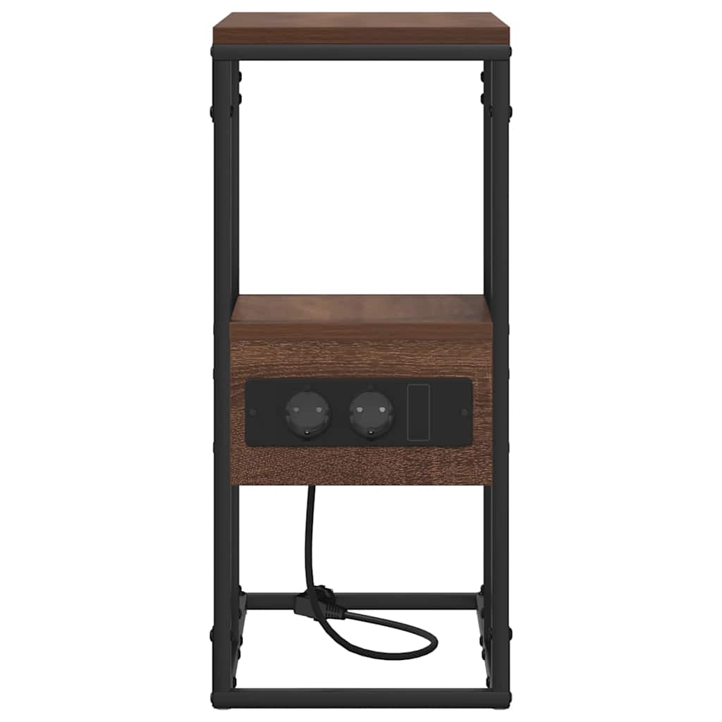 Bedside Cabinet Brown oak 41.5 x 26 x 60.5 cm Engineered wood