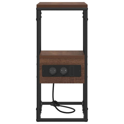 Bedside Cabinet Brown oak 41.5 x 26 x 60.5 cm Engineered wood