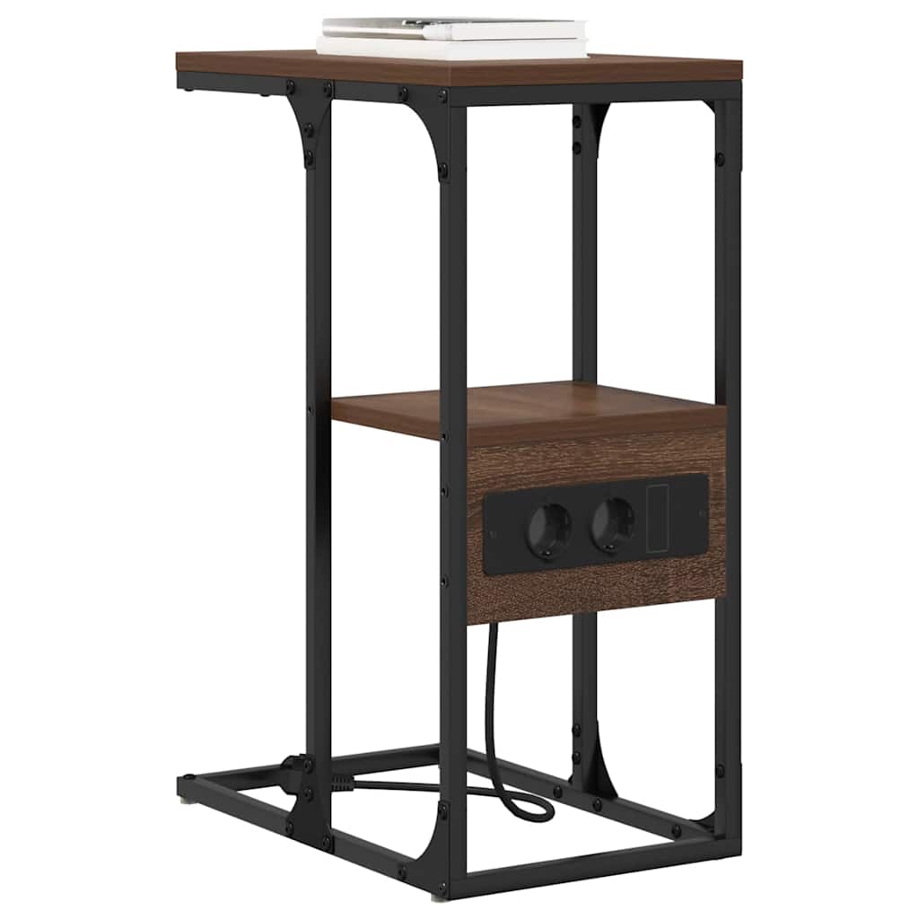 Bedside Cabinet Brown oak 41.5 x 26 x 60.5 cm Engineered wood