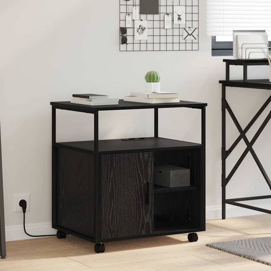 Office Cabinet Black oak 61 x 46 x 67 cm Engineered wood
