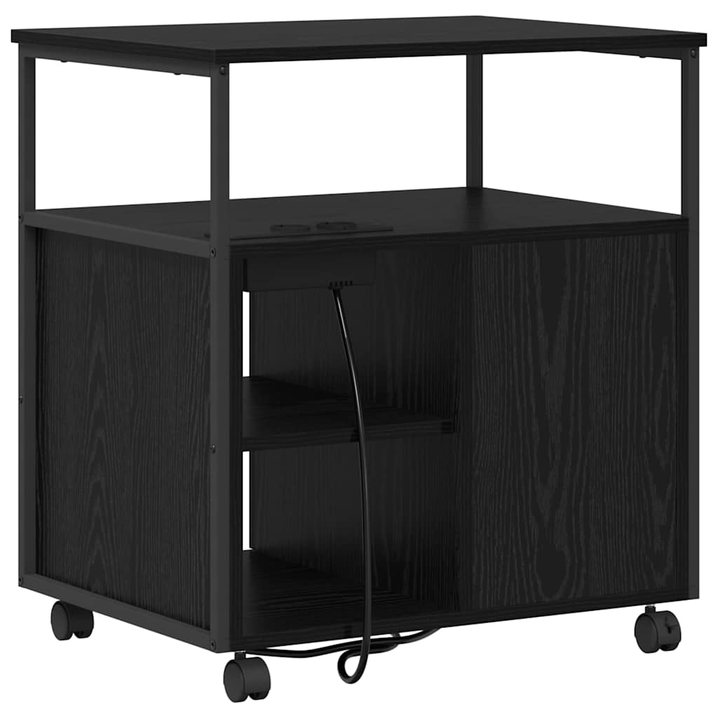 Office Cabinet Black oak 61 x 46 x 67 cm Engineered wood