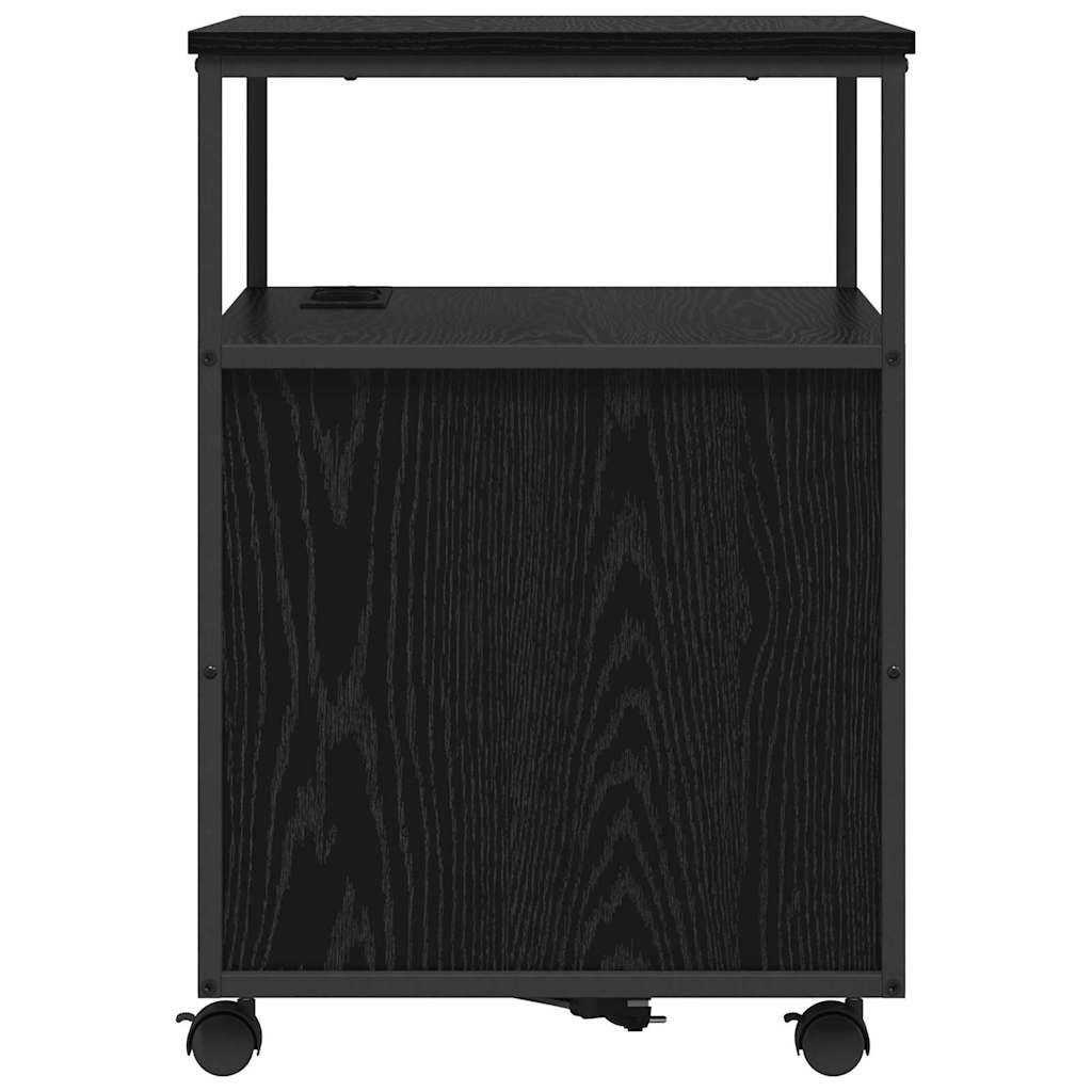 Office Cabinet Black oak 61 x 46 x 67 cm Engineered wood