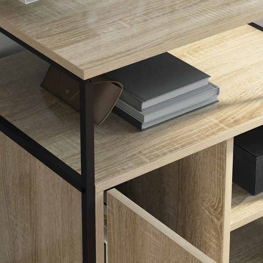 Office Cabinet with Charging Station Sonoma oak 61 x 46 x 67 cm