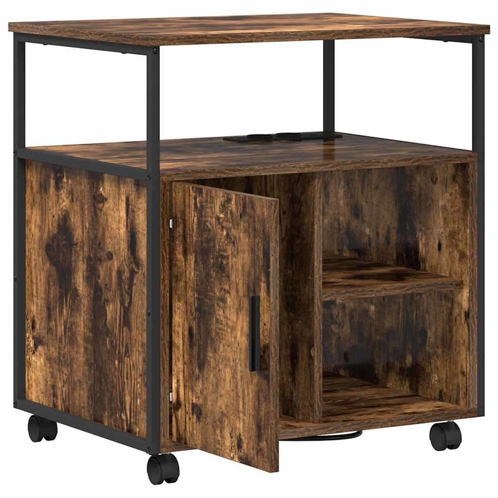 Office Cabinet Smoked oak 61 x 46 x 67 cm Engineered wood