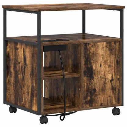 Office Cabinet Smoked oak 61 x 46 x 67 cm Engineered wood