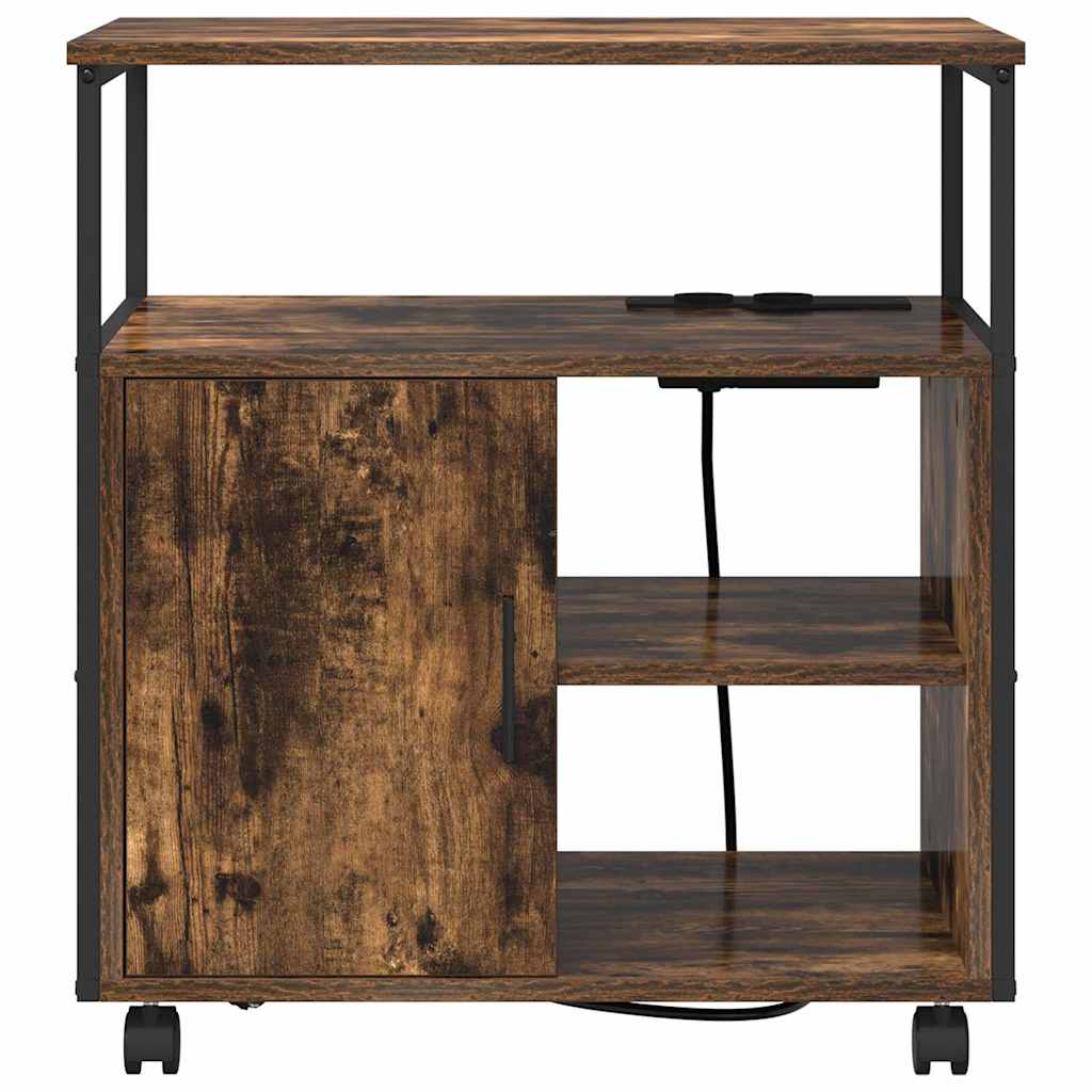 Office Cabinet Smoked oak 61 x 46 x 67 cm Engineered wood