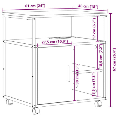 Office Cabinet Grey sonoma 61 x 46 x 67 cm Engineered wood