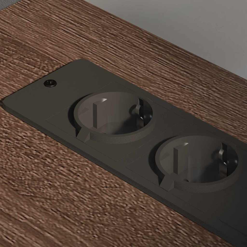 Office Cabinet with Charging Station Brown oak 61 x 46 x 67 cm