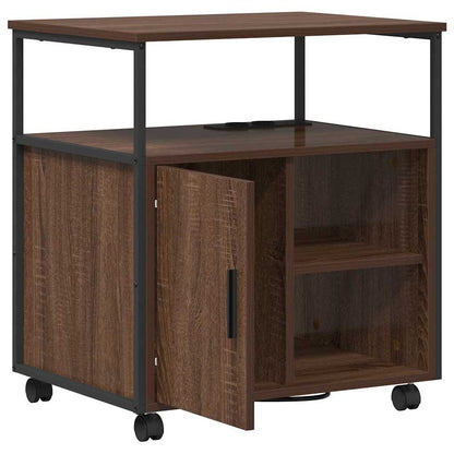 Office Cabinet with Charging Station Brown oak 61 x 46 x 67 cm