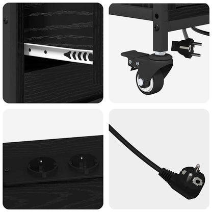 Office Cabinet Black oak 76 x 41 x 72 cm Engineered wood