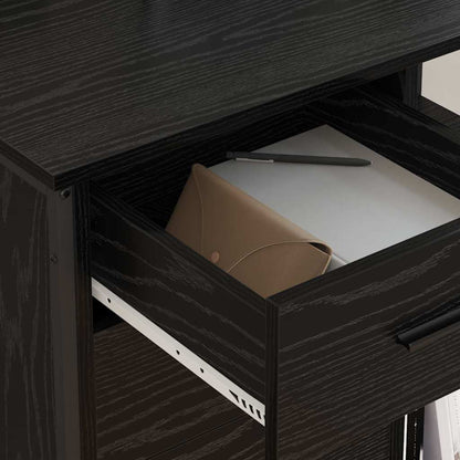 Office Cabinet Black oak 76 x 41 x 72 cm Engineered wood