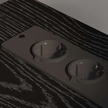 Office Cabinet Black oak 76 x 41 x 72 cm Engineered wood