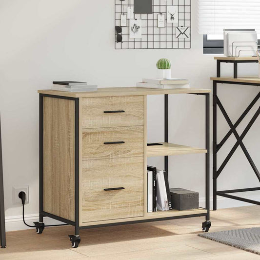Office Cabinet Sonoma oak 76 x 41 x 72 cm Engineered wood