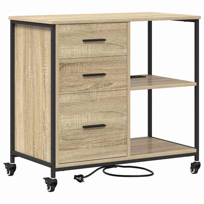 Office Cabinet Sonoma oak 76 x 41 x 72 cm Engineered wood