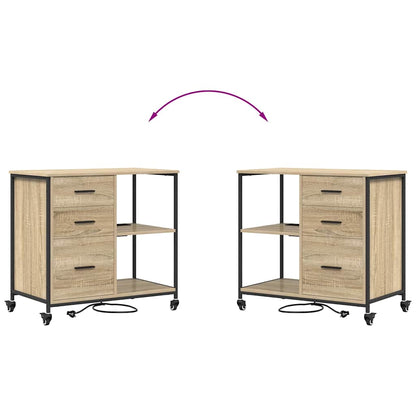Office Cabinet Sonoma oak 76 x 41 x 72 cm Engineered wood
