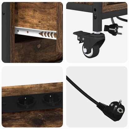 Office Cabinet Smoked oak 76 x 41 x 72 cm Engineered wood