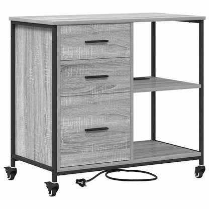 Office Cabinet Grey sonoma 76 x 41 x 72 cm Engineered wood