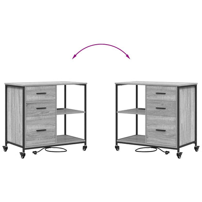 Office Cabinet Grey sonoma 76 x 41 x 72 cm Engineered wood