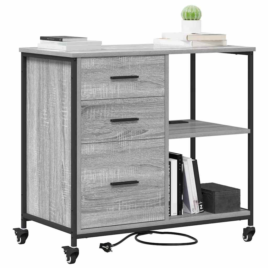 Office Cabinet Grey sonoma 76 x 41 x 72 cm Engineered wood