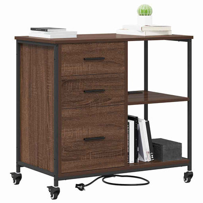 Office Cabinet Brown oak 76 x 41 x 72 cm Engineered wood