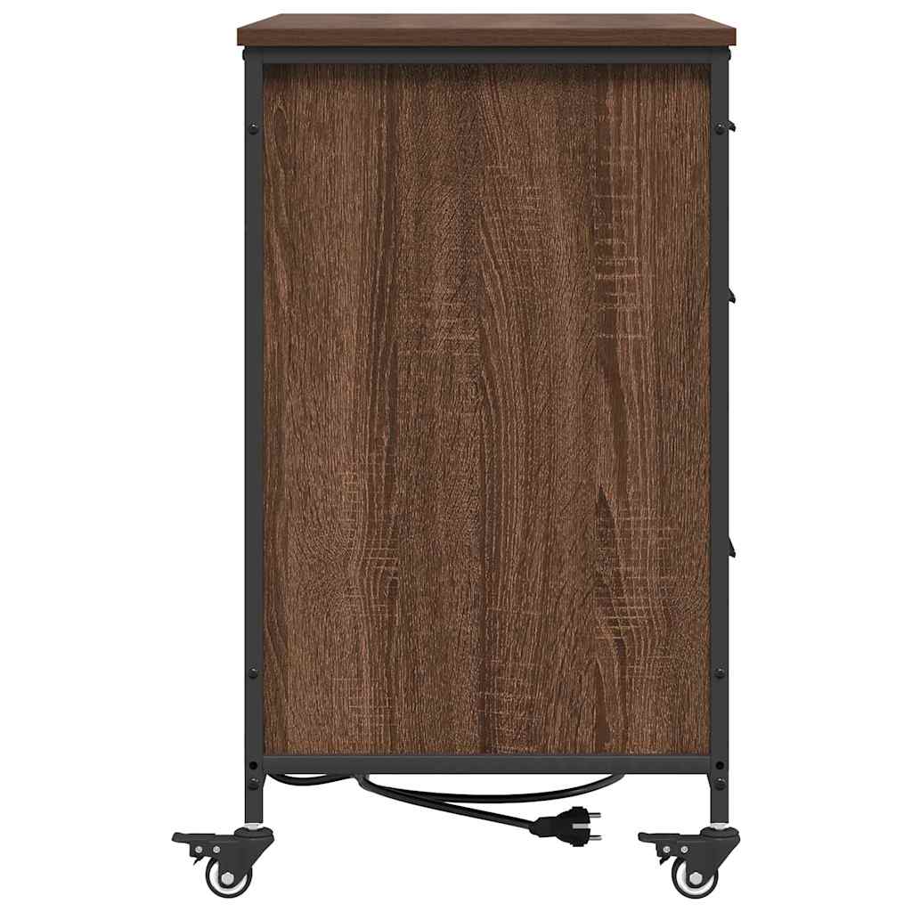 Office Cabinet Brown oak 76 x 41 x 72 cm Engineered wood