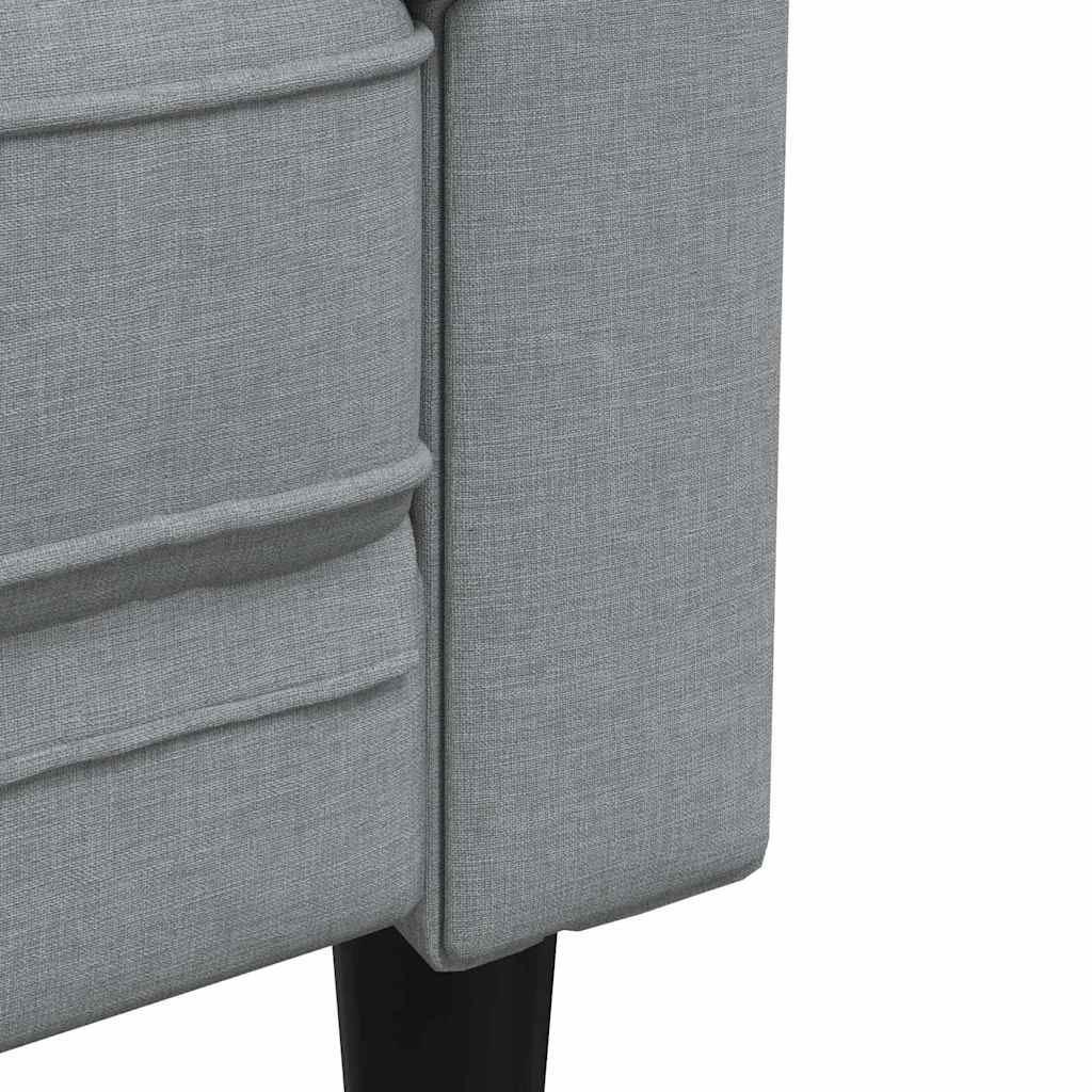 Chesterfield Sofa Chair Light grey 78.5 x 74.5 x 74.5 cm Fabric