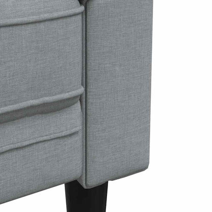 Chesterfield Sofa Chair Light grey 78.5 x 74.5 x 74.5 cm Fabric