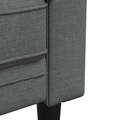 Chesterfield Sofa Chair Dark grey 78.5 x 74.5 x 74.5 cm Fabric
