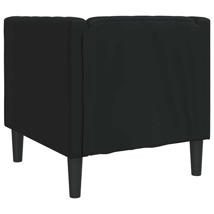 Chesterfield Sofa Chair Black 71 x 74.5 x 70.5 cm Faux leather