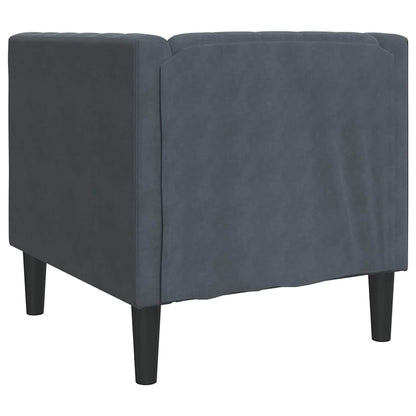 Chesterfield Sofa Chair Dark grey 71 x 74.5 x 70.5 cm Velvet