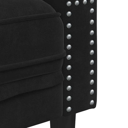 Chesterfield Sofa Chair Other Black 71 x 74.5 x 70.5 cm Velvet