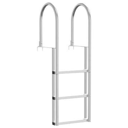 Dock Ladder 3-Steps Silver 45 x 11.5 x 134 cm Aluminum