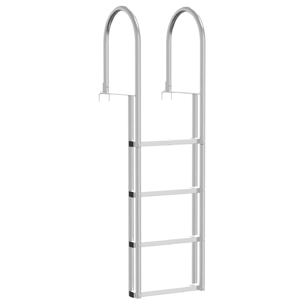 Dock Ladder 4-Steps Silver 45 x 11.5 x 162 cm Aluminum