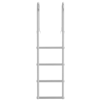 Dock Ladder 4-Steps Silver 45 x 11.5 x 162 cm Aluminum