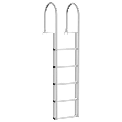 Dock Ladder 5-Steps Silver 45 x 11.5 x 190 cm Aluminum