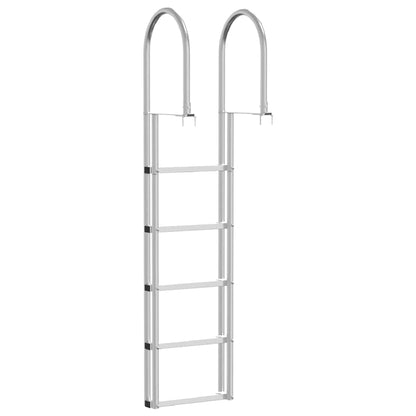 Dock Ladder 5-Steps Silver 45 x 11.5 x 190 cm Aluminum
