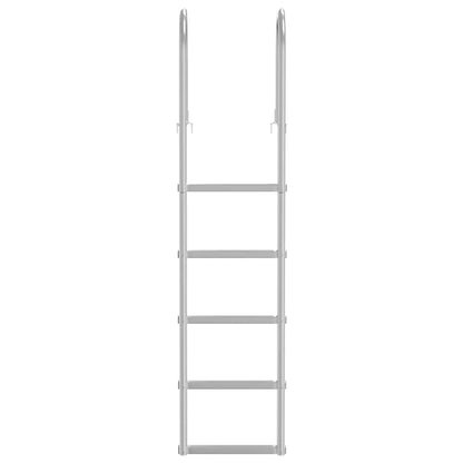 Dock Ladder 5-Steps Silver 45 x 11.5 x 190 cm Aluminum