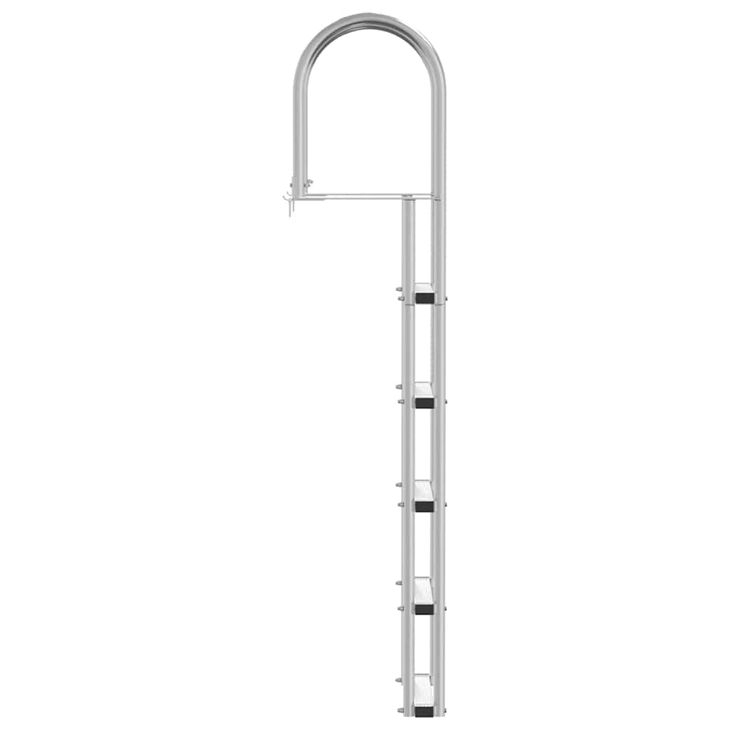 Dock Ladder 5-Steps Silver 45 x 11.5 x 190 cm Aluminum