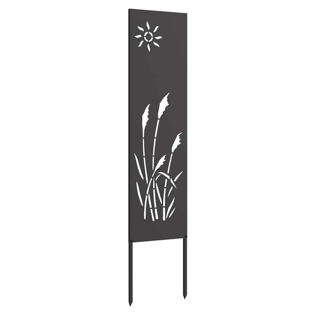 Garden Privacy Screen Black 32 x 140 cm Cold-rolled steel