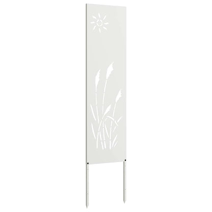 Garden Privacy Screen White 32 x 140 cm Cold-rolled steel