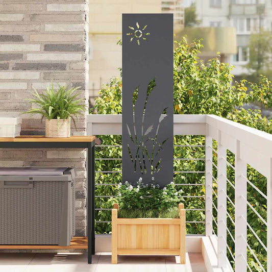Garden Privacy Screen Anthracite 32 x 140 cm Cold-rolled steel