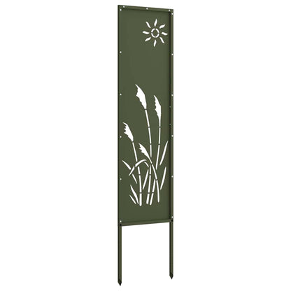 Garden Privacy Screen Olive green 32 x 140 cm Cold-rolled steel