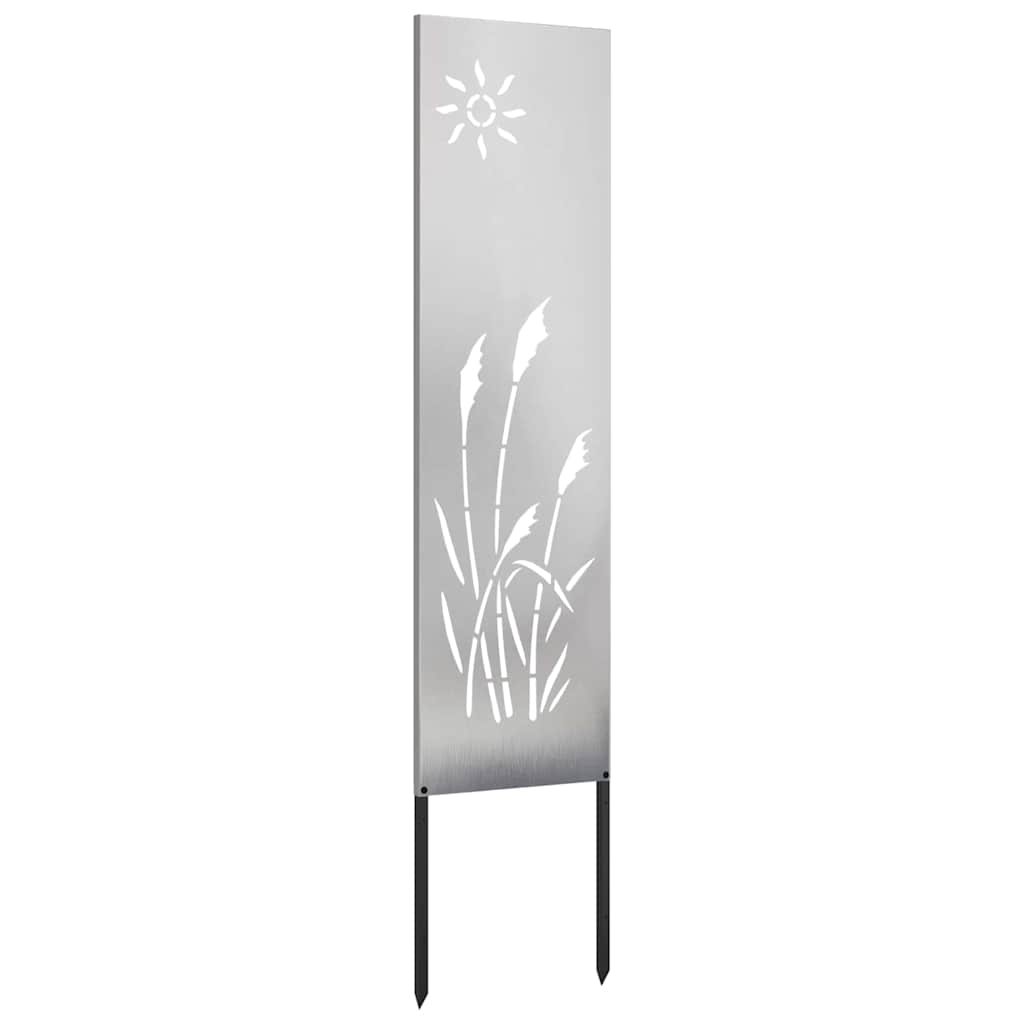 Garden Privacy Screen Silver 32 x 140 cm Stainless steel