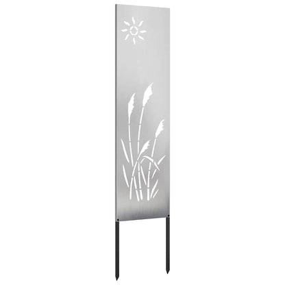 Garden Privacy Screen Silver 32 x 140 cm Stainless steel