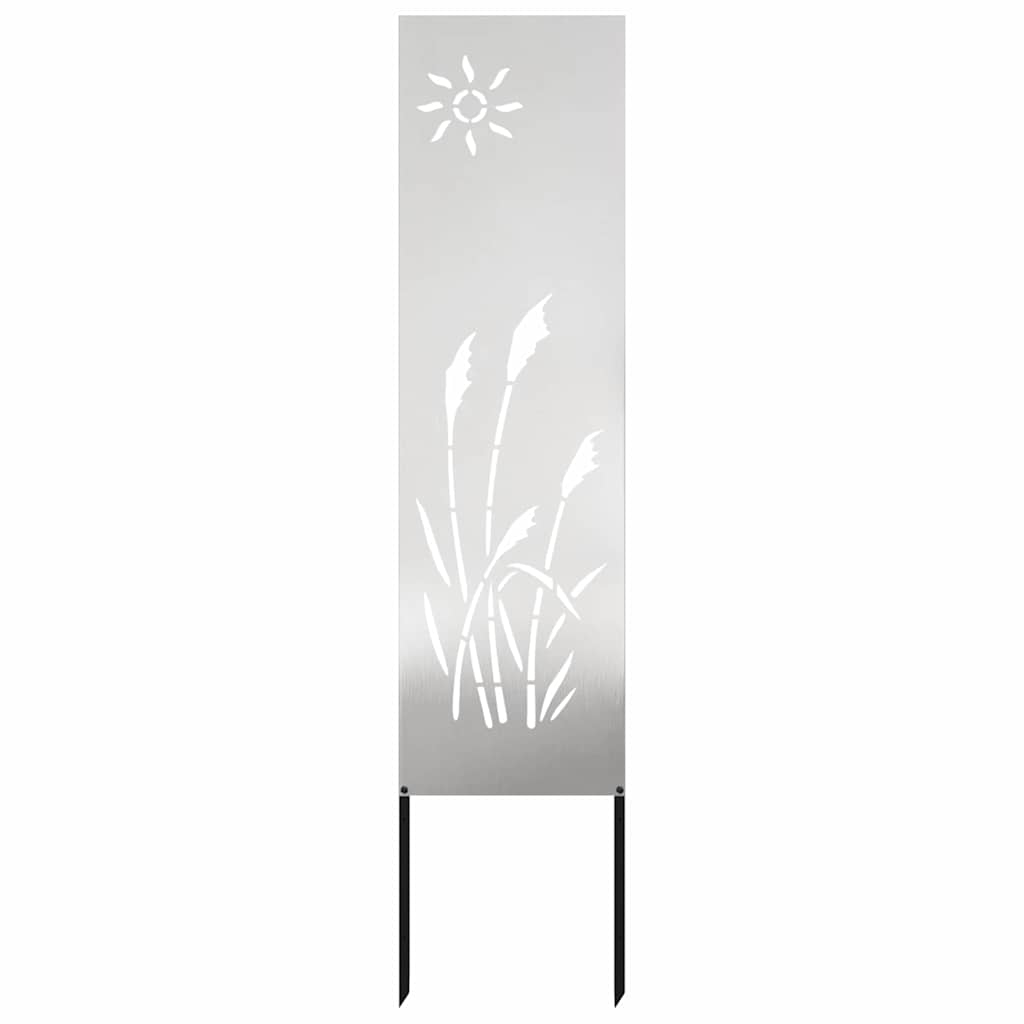 Garden Privacy Screen Silver 32 x 140 cm Stainless steel