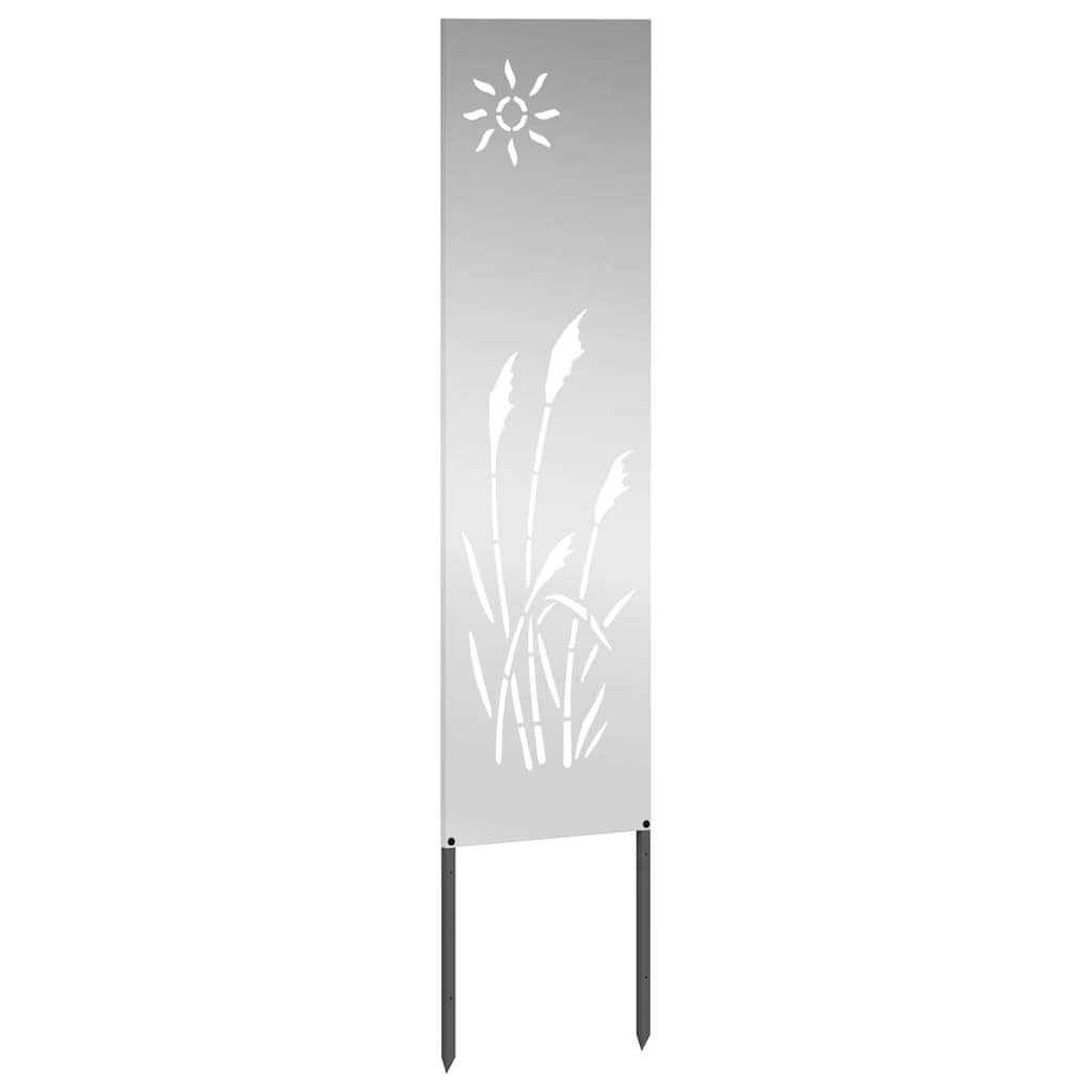 Garden Privacy Screen Silver 32 x 140 cm Galvanised steel