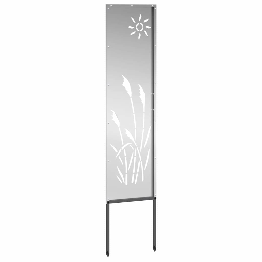 Garden Privacy Screen Silver 32 x 140 cm Galvanised steel