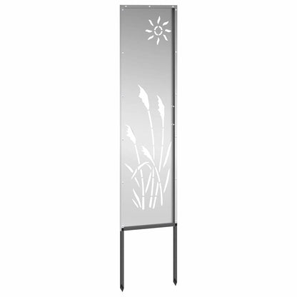 Garden Privacy Screen Silver 32 x 140 cm Galvanised steel